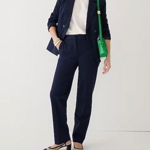 Petite Kate straight-leg pant in bi-stretch cotton size 0 in Navy